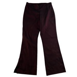 Y2K Sharkskin Pants No Boundaries Jrs 13 Maroon Iridescent Vtg Straight Grunge